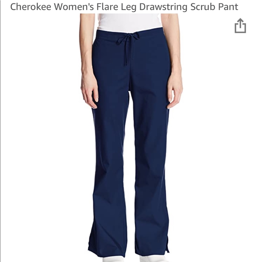Cherokee Navy scrub flare pants nursing